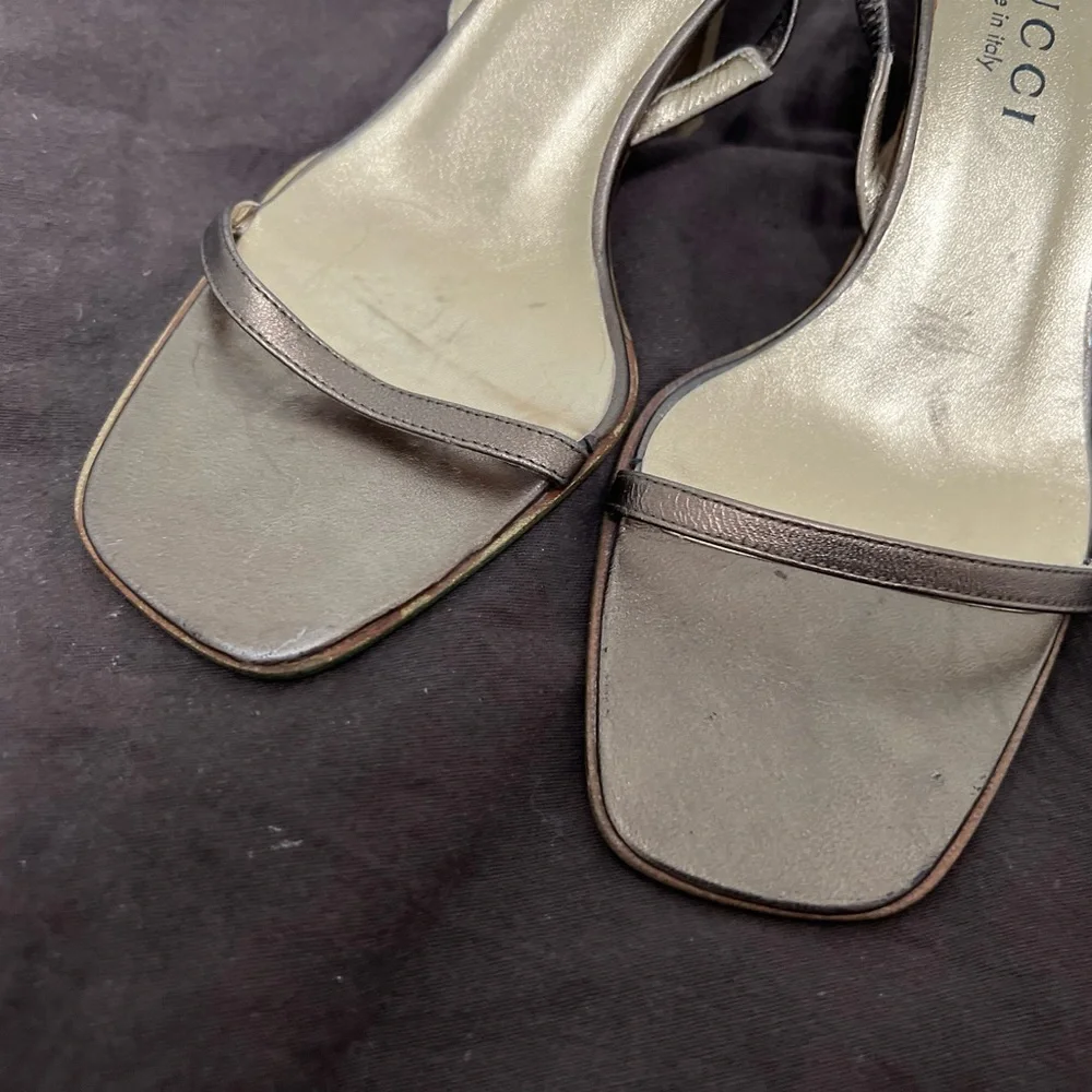Gucci square sandals with kitten heel - Picture 3 of 7